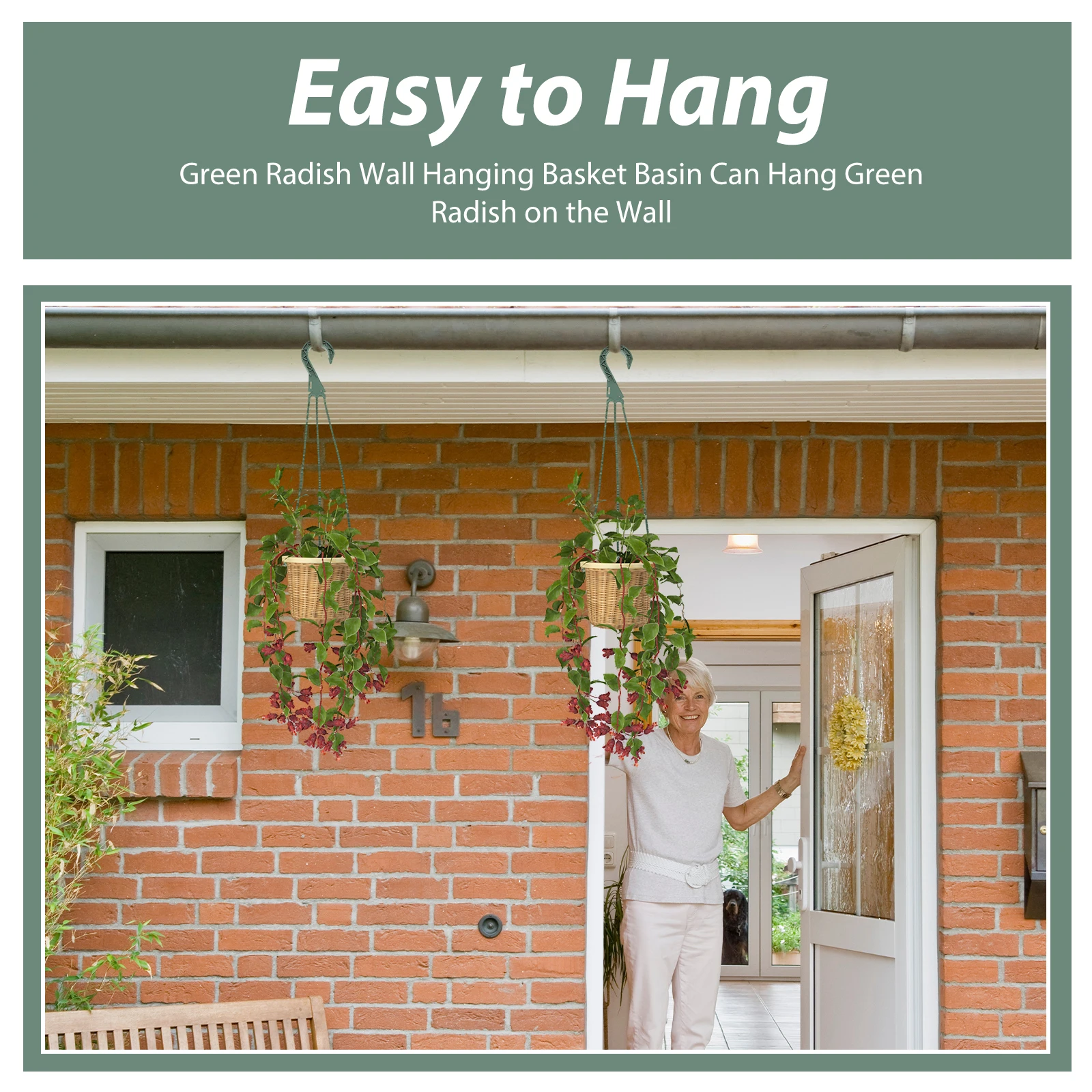 5pcs Hanging Basin Hook Pot Holders 45cm Green Sturdy Flowerpot Replace Basket Plastic Wall Practical Planter Hooks
5pcs Hanging Basin Hook Pot Holders 45cm Green Sturdy Flowerpot Replace Basket Plastic Wall Practical Planter Hooks