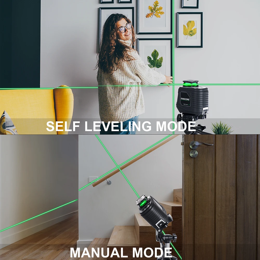 FIRECORE Laser Level 5 Lines Green Beam Cross Lines 360 Pulse mode Self-Leveling nivel láser G30 1.5/1.56/3m Tripod
FIRECORE Laser Level 5 Lines Green Beam Cross Lines 360 Pulse mode Self-Leveling nivel láser G30 1.5/1.56/3m Tripod
