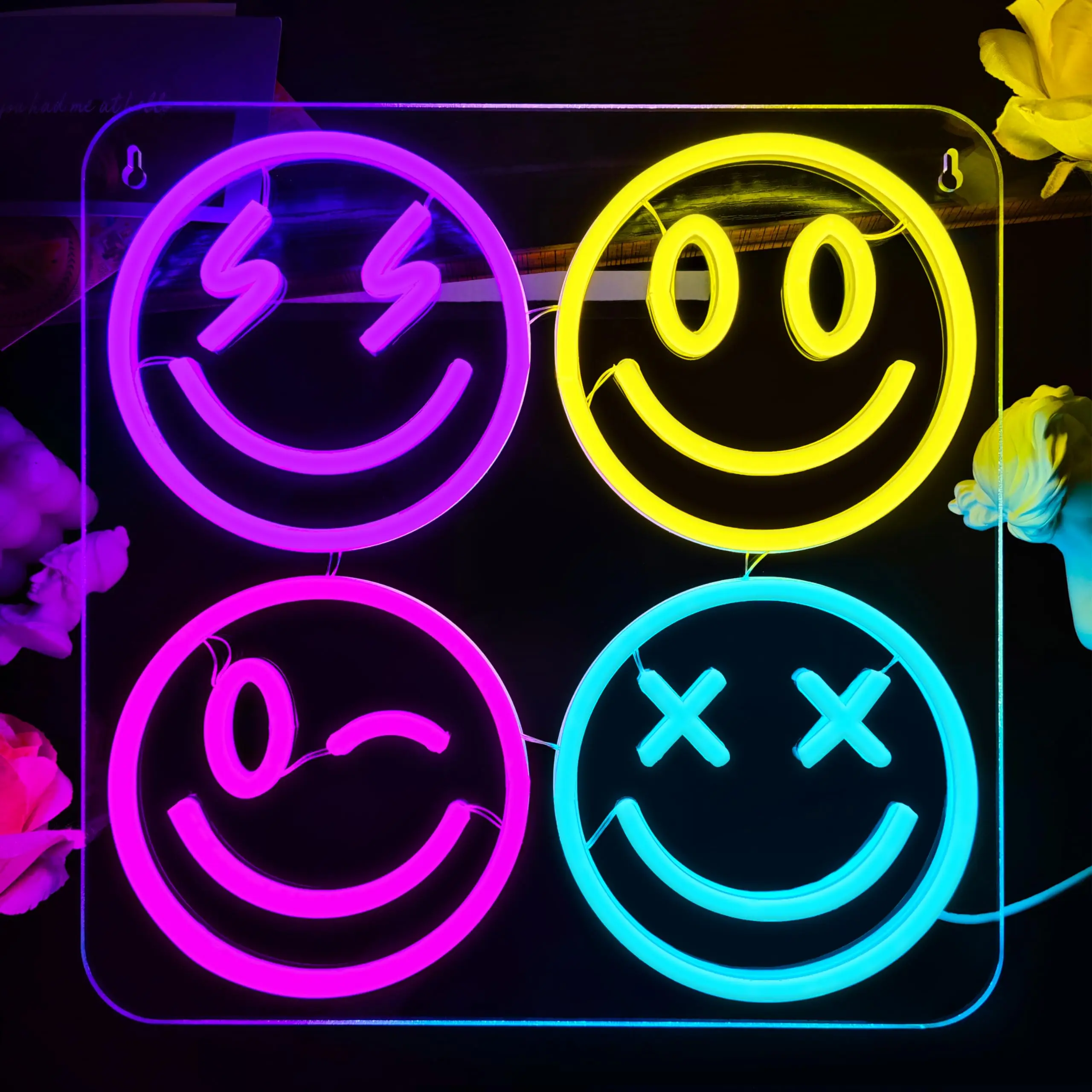 Smile Faces Neon Sign Dimmable Smile Faces Neon Sign for Wall Decor USB Powered Smile Light Up Signs for Kids Room Bedroom Game
Smile Faces Neon Sign Dimmable Smile Faces Neon Sign for Wall Decor USB Powered Smile Light Up Signs for Kids Room Bedroom Game