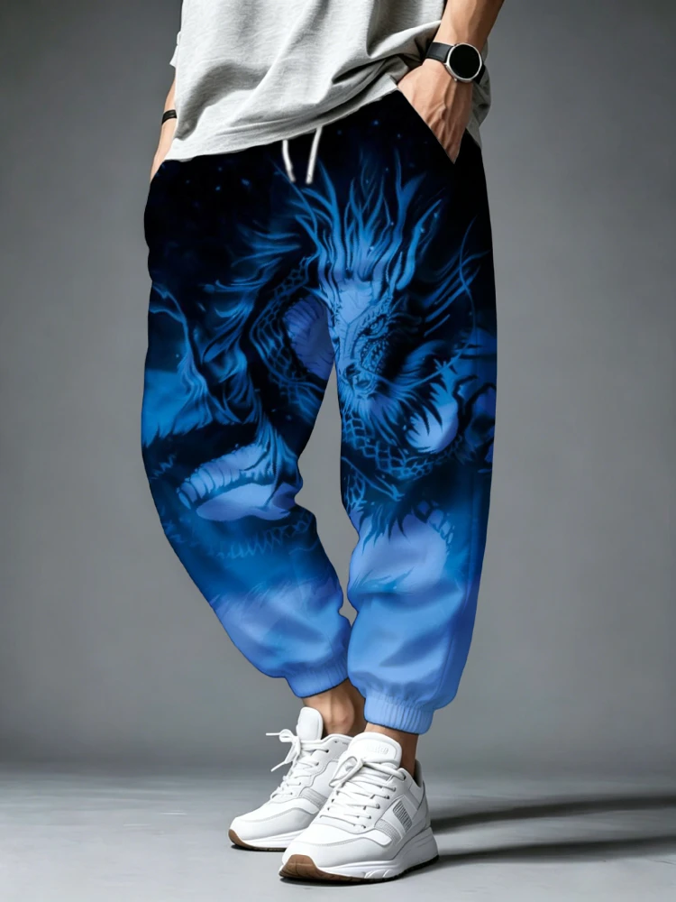 Vintage Retro Summer Pants Holiday Men's Dragon Print Elastic Drawstring Waist Loose Lightweight Jogger Trousers Sweatpants
Vintage Retro Summer Pants Holiday Men's Dragon Print Elastic Drawstring Waist Loose Lightweight Jogger Trousers Sweatpants