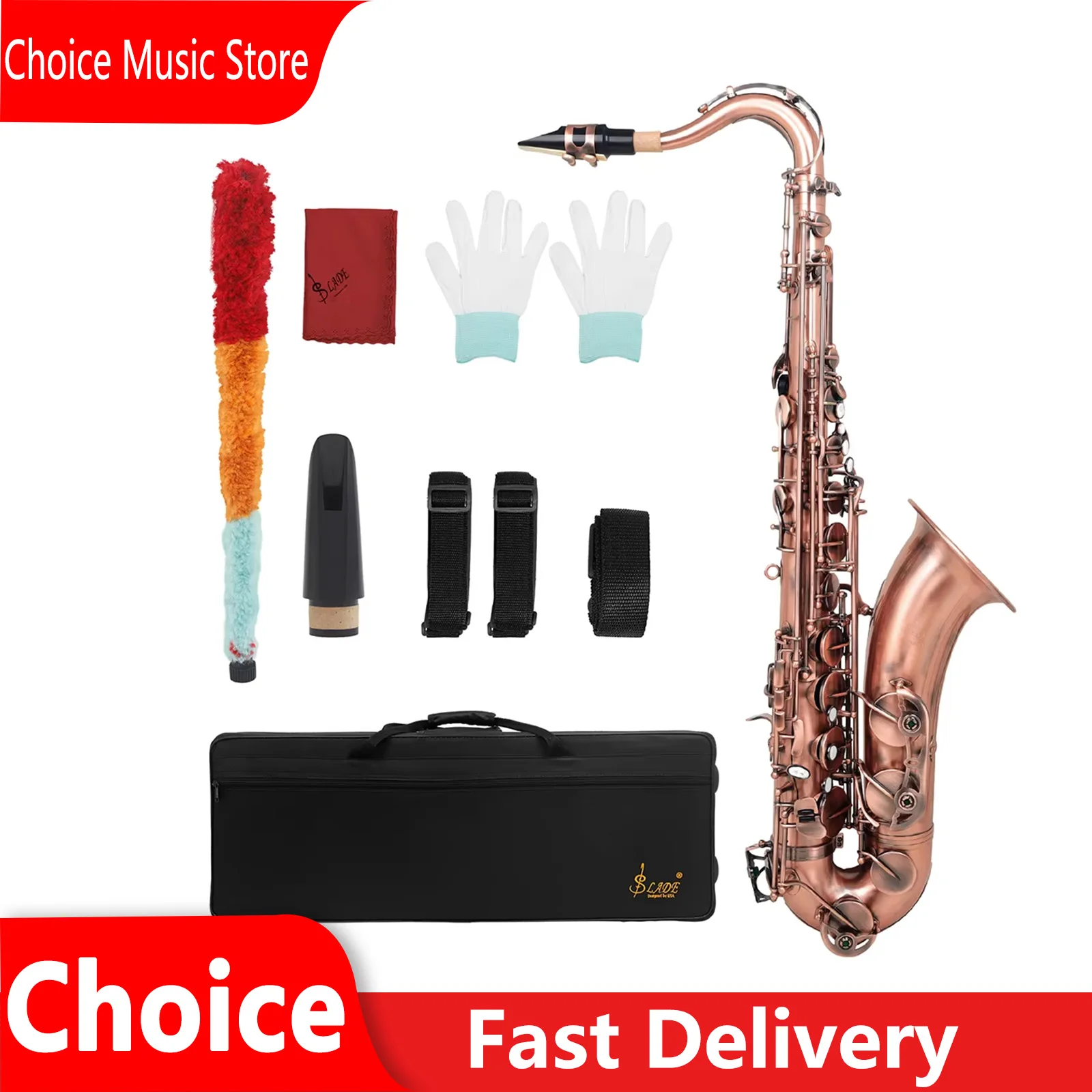 SLADE Tenor Saxphone Bb High Quality Brass Sax Woodwinds Professional Beginner Woodwind Musical Instrument WithParts & Parts
SLADE Tenor Saxphone Bb High Quality Brass Sax Woodwinds Professional Beginner Woodwind Musical Instrument WithParts & Parts