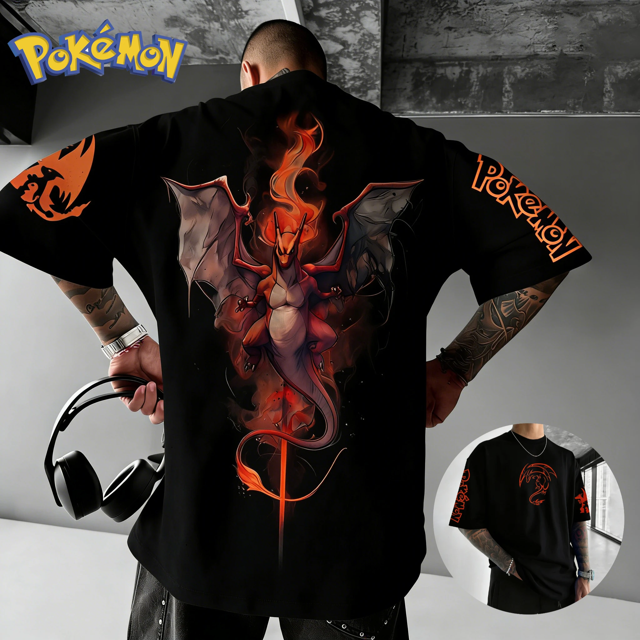 Pokémon Fire-breathing Dragon Ink High-burning Retro T-shirt 2026 New Short-sleeved Y2k Men's Women's Tops Parent-child Clothing
Pokémon Fire-breathing Dragon Ink High-burning Retro T-shirt 2026 New Short-sleeved Y2k Men's Women's Tops Parent-child Clothing