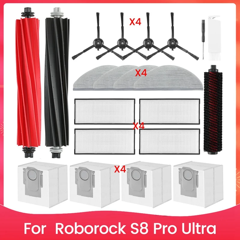 Y42A-для Roborock S8 Pro Ultra робот-пылесос, основные вращающиеся боковые щетки, фильтры, тканевые подушечки для швабры, мешки для пыли, инструмент для чистки
Y42A-для Roborock S8 Pro Ultra робот-пылесос, основные вращающиеся боковые щетки, фильтры, тканевые подушечки для швабры, мешки для пыли, инструмент для чистки