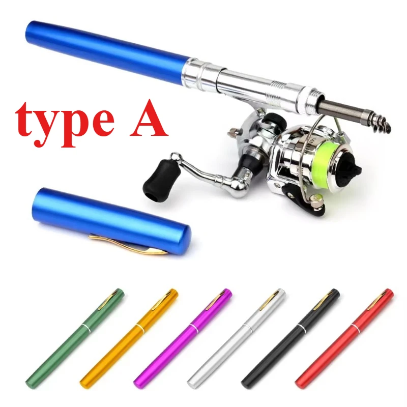 Pocket Collapsible Fishing Rod Reel Combo Mini Pen Fishing Pole Kit 7 Colors Pen Shape Folded Rod With Reel Wheel
Pocket Collapsible Fishing Rod Reel Combo Mini Pen Fishing Pole Kit 7 Colors Pen Shape Folded Rod With Reel Wheel
