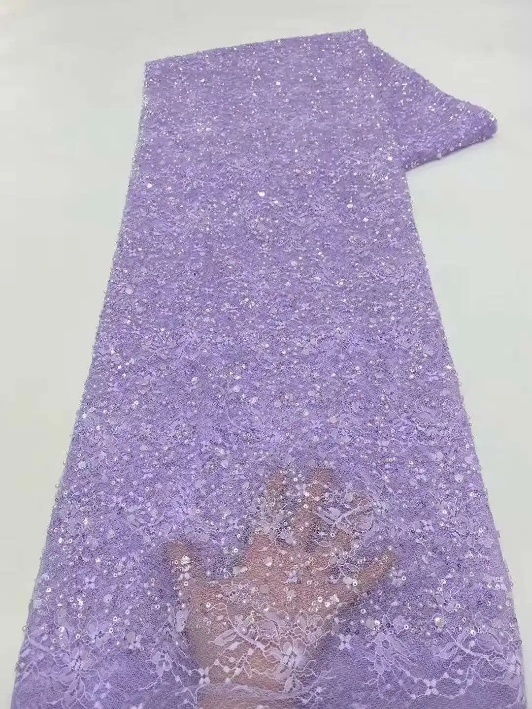 African Lace Fabric 2025 Sequins Beaded Embroidery Groom Nigerian Bridal High Quality French Tulle Lace Fabric For Wedding
African Lace Fabric 2025 Sequins Beaded Embroidery Groom Nigerian Bridal High Quality French Tulle Lace Fabric For Wedding