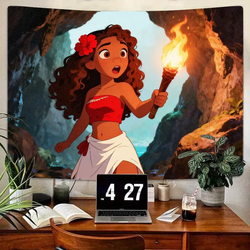 1 шт., гобелен из полиэстера Disney Moana Princess Adventure, настенный художественный декор для гостиной, спальни, общежития, подарок для девочек 
1 шт., гобелен из полиэстера Disney Moana Princess Adventure, настенный художественный декор для гостиной, спальни, общежития, подарок для девочек
