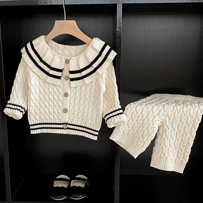 Newborn Baby Girls Knitting Clothing Suit Long Sleeved Cardigan Coat Pants Autumn Spring Infant Baby Girl Knitting Clothes Set
Newborn Baby Girls Knitting Clothing Suit Long Sleeved Cardigan Coat Pants Autumn Spring Infant Baby Girl Knitting Clothes Set