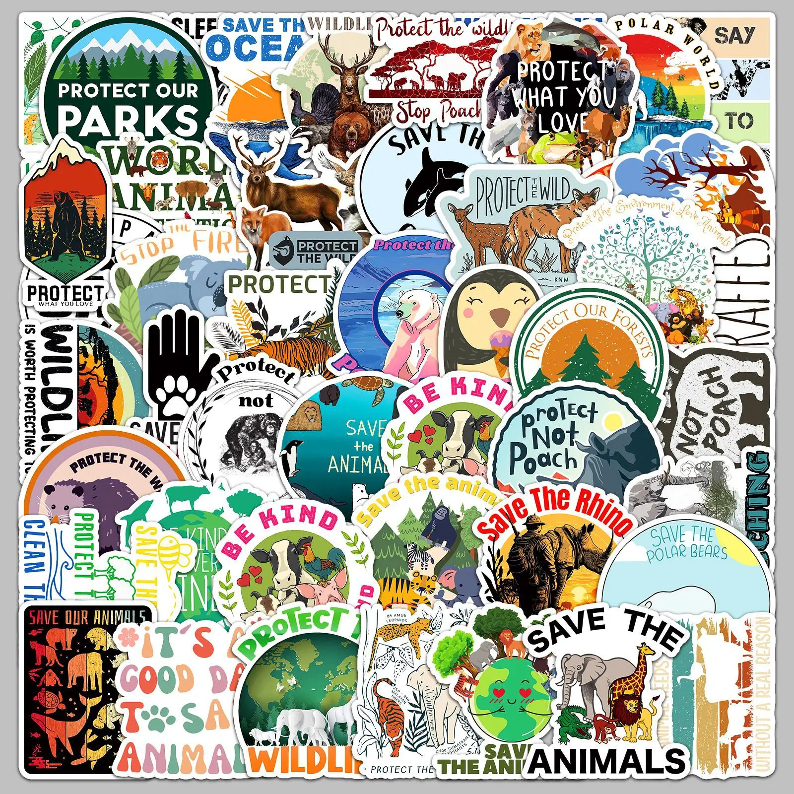 50pcs Animal Protection Series Graffiti Stickers Suitable for Helmet Desktop Wall Decoration DIY Sticker Pack Wholesale
50pcs Animal Protection Series Graffiti Stickers Suitable for Helmet Desktop Wall Decoration DIY Sticker Pack Wholesale