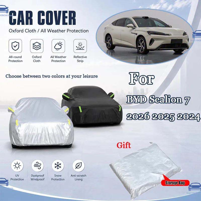 For BYD Sealion 7 2026 2025 2024 All Weather Oxford Car Cover UV Snow Dustproof Reflective Strip Outdoor Protection
For BYD Sealion 7 2026 2025 2024 All Weather Oxford Car Cover UV Snow Dustproof Reflective Strip Outdoor Protection