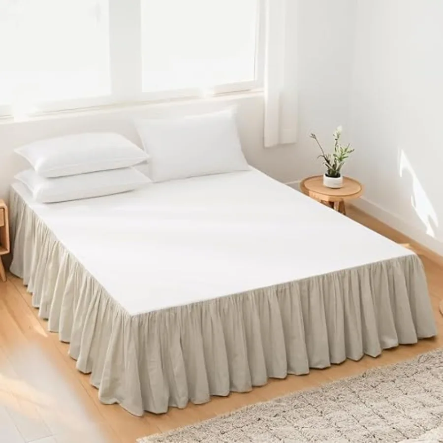 Мягкая уютная французская юбка для кровати с плиссированными оборками - 4-дюймовая цветная оборка с эффектом драпировки для спальни и современных комнат, из дышащей хлопковой смеси
Мягкая уютная французская юбка для кровати с плиссированными оборками - 4-дюймовая цветная оборка с эффектом драпировки для спальни и современных комнат, из дышащей хлопковой смеси