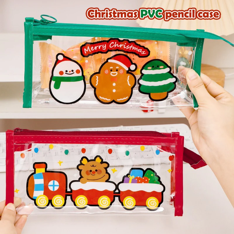 Cute Christmas PVC Pen Case Cartoon Transparent Stationery Storage Bag Large Capacity Christmas Pencil Case Kids Christmas Gifts
Cute Christmas PVC Pen Case Cartoon Transparent Stationery Storage Bag Large Capacity Christmas Pencil Case Kids Christmas Gifts
