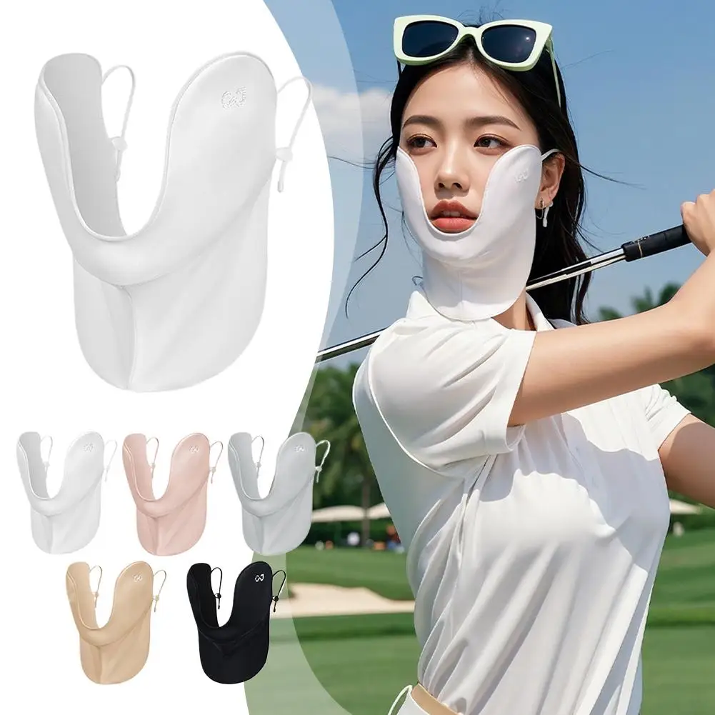 Ice Silk Sunscreen Face Neck Mask UV Protection Cooling Breathable Hidden Mouth Design Adjustable Earloop for Golf Sports Women
Ice Silk Sunscreen Face Neck Mask UV Protection Cooling Breathable Hidden Mouth Design Adjustable Earloop for Golf Sports Women