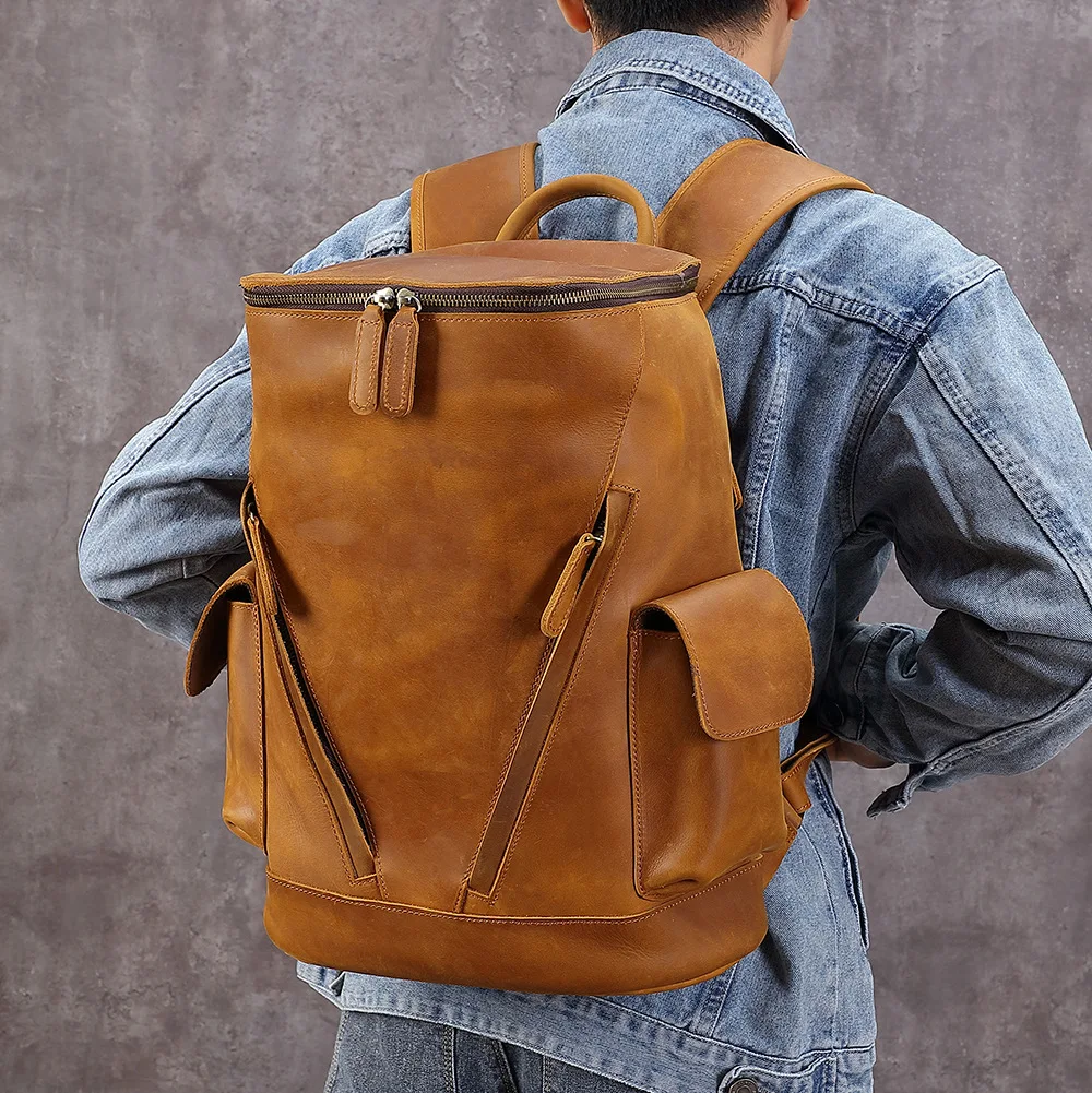 First layer cowhide shoulder leisure travel large capacity computer bag genuine leather men's retro backpack personality fashion
First layer cowhide shoulder leisure travel large capacity computer bag genuine leather men's retro backpack personality fashion