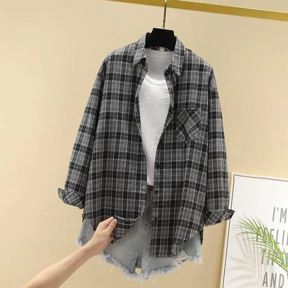 2024 Women Plaid Shirt Vintage Long Sleeve Loose Fit Blouse Korean Style Plaid Printing Lady Shirt Coat Ladies Casual Shirt Top
2024 Women Plaid Shirt Vintage Long Sleeve Loose Fit Blouse Korean Style Plaid Printing Lady Shirt Coat Ladies Casual Shirt Top