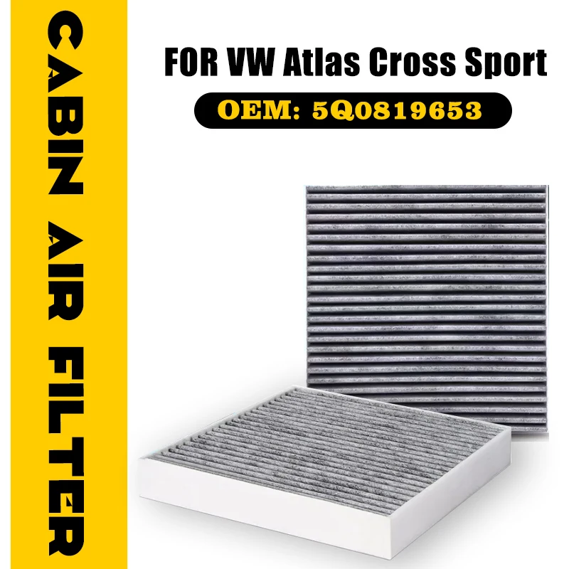 Car Activated Carbon Air Filter For Volkswagen VW Atlas Cross Sport 2020-2023 2021 2022 1pcs Conditioner Accessories 5Q0 819 653
Car Activated Carbon Air Filter For Volkswagen VW Atlas Cross Sport 2020-2023 2021 2022 1pcs Conditioner Accessories 5Q0 819 653