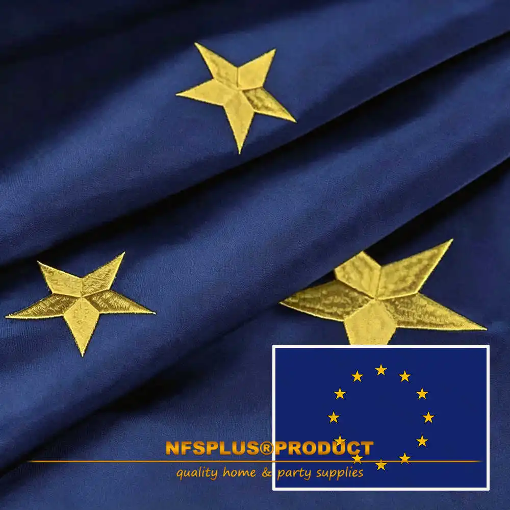 European Union EU Flag 90x150cm Embroidered Stars Durable Waterproof Oxford National Banner Brass Grommets Outdoor Decoration
European Union EU Flag 90x150cm Embroidered Stars Durable Waterproof Oxford National Banner Brass Grommets Outdoor Decoration