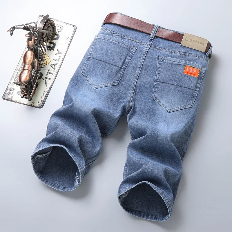 Pop Summer Thin Slim Fit Stretch Short Jeans Classic Style Business Casual Light Blue Soft Cotton Straight-leg Denim Shorts
Pop Summer Thin Slim Fit Stretch Short Jeans Classic Style Business Casual Light Blue Soft Cotton Straight-leg Denim Shorts