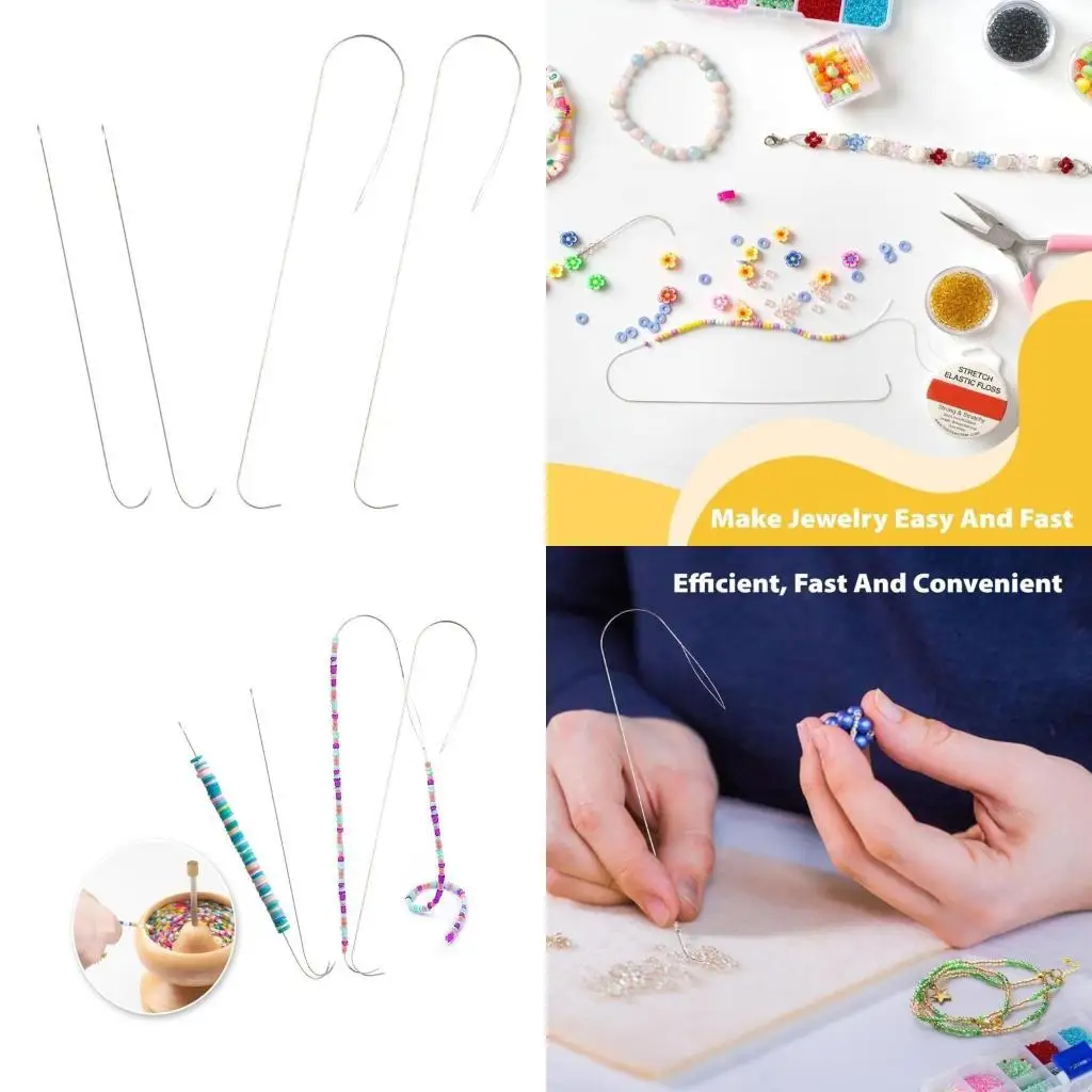 Multipurpose Beading Needle Pack 4 Craft Tools Portable Accessory for Bead Lovers and Creative Artisans Jewelry Making
Multipurpose Beading Needle Pack 4 Craft Tools Portable Accessory for Bead Lovers and Creative Artisans Jewelry Making