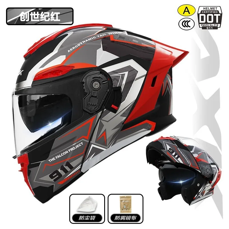 Motorcycle Helmet Universal Flip‑Up Dual‑Lens Helmet Summer Breathable Riding Safety Helmet for Men Women
Motorcycle Helmet Universal Flip‑Up Dual‑Lens Helmet Summer Breathable Riding Safety Helmet for Men Women