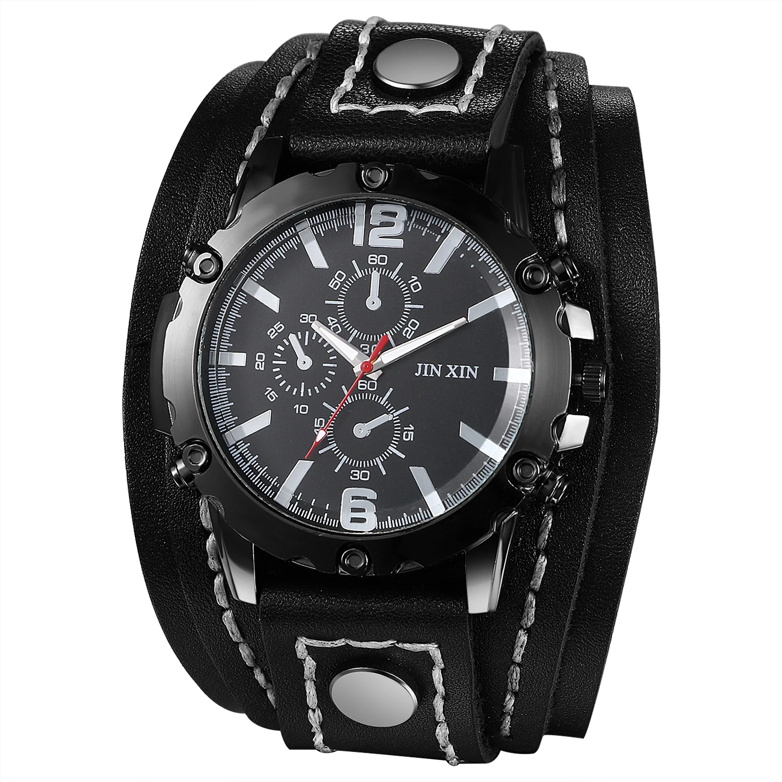 Punk Style Halloween Quartz Watch Bar Scale Three Eyes Decorative Dial Multi-layer Leather Watch Sports Men's Watch
Punk Style Halloween Quartz Watch Bar Scale Three Eyes Decorative Dial Multi-layer Leather Watch Sports Men's Watch