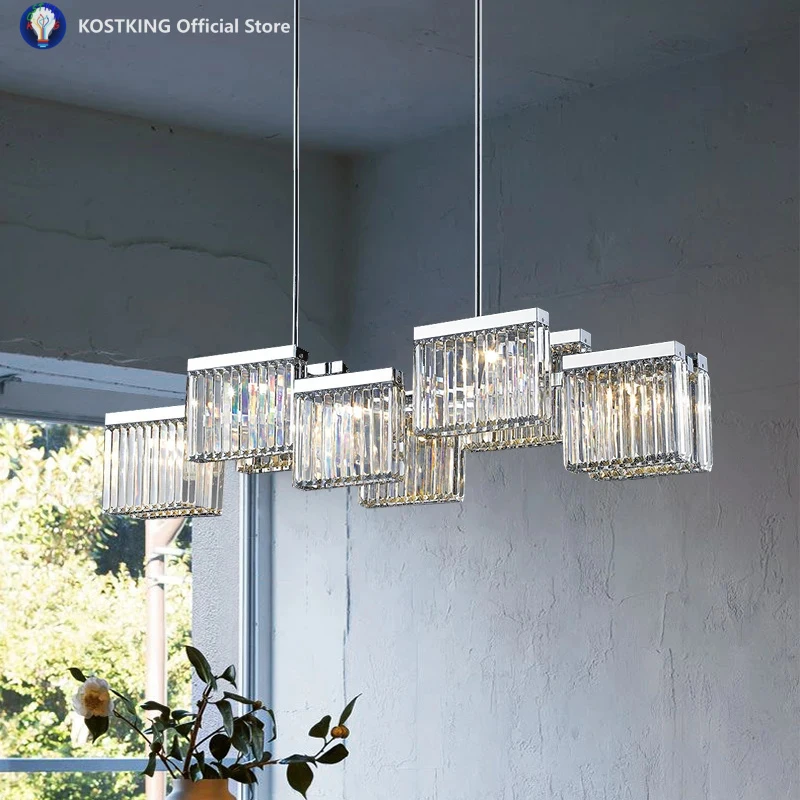 Modern K9 Crystal Lustre Pendant Lights For Dining Room E14 Led Rod Pendant Lamp Luxury Chrome Steel Decor Hanging Lamp Fixtures
Modern K9 Crystal Lustre Pendant Lights For Dining Room E14 Led Rod Pendant Lamp Luxury Chrome Steel Decor Hanging Lamp Fixtures