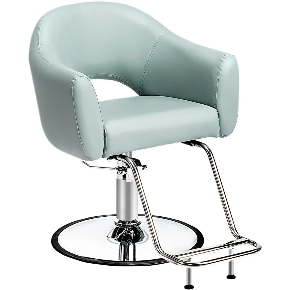 Hair Salon Chair for Hair Stylist with Thick Cushion & Wide Footrest, Hydraulic Barber Chair Heavy Duty 360°Swivel,Barber Chairs
Hair Salon Chair for Hair Stylist with Thick Cushion & Wide Footrest, Hydraulic Barber Chair Heavy Duty 360°Swivel,Barber Chairs