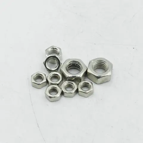Nickel Plated Hex Hexagon Nut M1 M1.2 M1.4 M1.6 M2 M2.5 M3 M4 M5 M6 M7 M8 M10 M12 M14 M16 M18 M20 Many Sizes