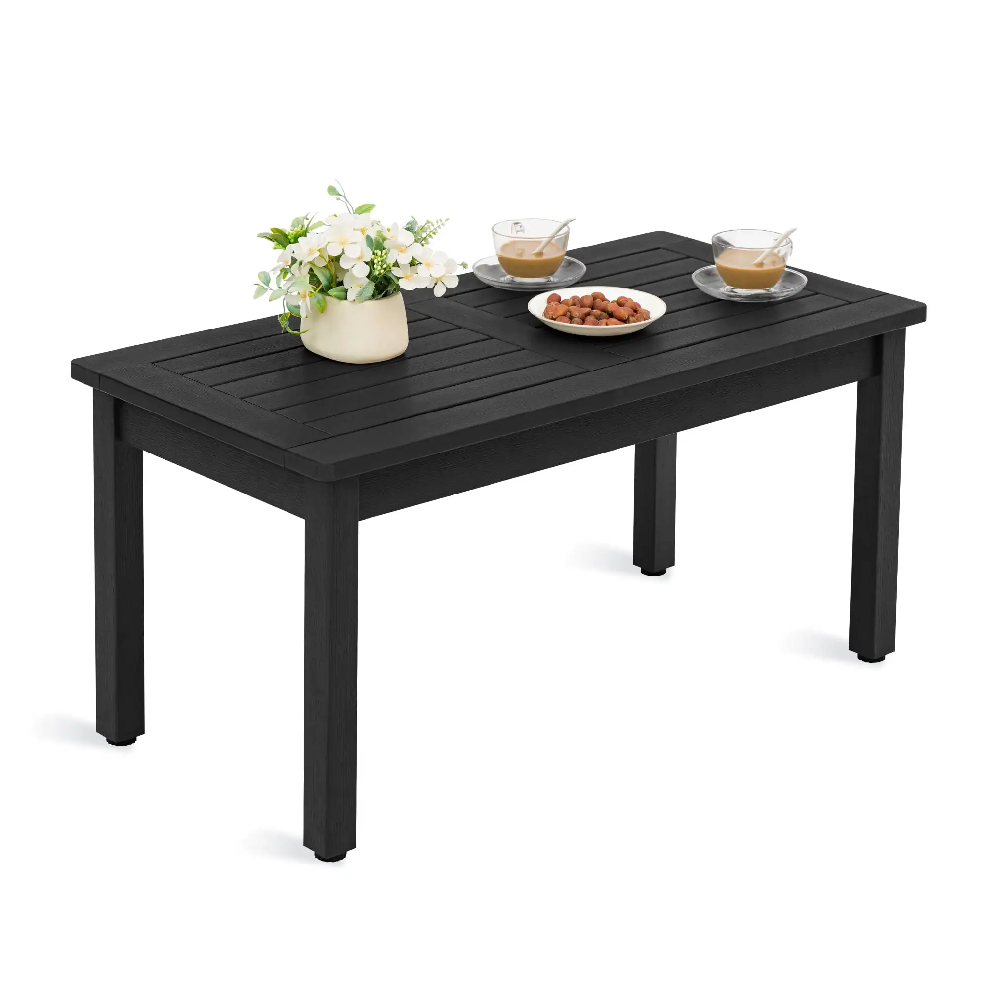 Outdoor Coffee Table Rectangle, HDPS Patio Table for Outside, 17.7" x 35" x 17.7",
Outdoor Coffee Table Rectangle, HDPS Patio Table for Outside, 17.7" x 35" x 17.7",