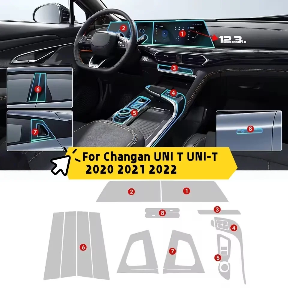 TPU Transparent Protective Film For Changan UNI T 2020-2022 Car Interior Central Control Navigation Panel Accessories Sticker
TPU Transparent Protective Film For Changan UNI T 2020-2022 Car Interior Central Control Navigation Panel Accessories Sticker