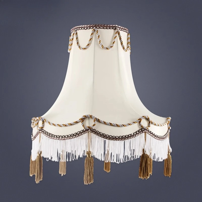 European-style beige silk fabric floor lamp, new creative special-shaped palace lamp lampshade customization
European-style beige silk fabric floor lamp, new creative special-shaped palace lamp lampshade customization
