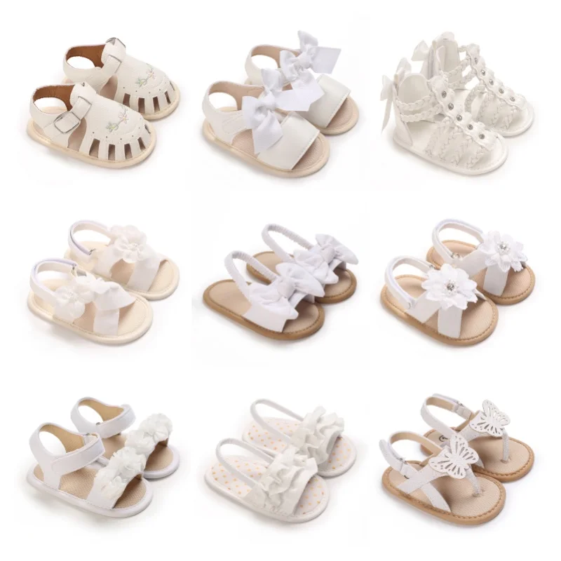 Cute 0-18M Baby Cute Open toed Bow Summer Sandals White Princess Casual Cloth Bottom Non slip Single Shoes Girls' Walking Shoes
Cute 0-18M Baby Cute Open toed Bow Summer Sandals White Princess Casual Cloth Bottom Non slip Single Shoes Girls' Walking Shoes