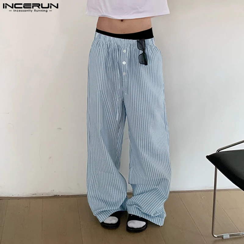 Men Striped Pants Joggers Drawstring Oversize Casual Trousers Men Streetwear 2025 Korean Style Fashion Wide Leg Pants INCERUN
Men Striped Pants Joggers Drawstring Oversize Casual Trousers Men Streetwear 2025 Korean Style Fashion Wide Leg Pants INCERUN