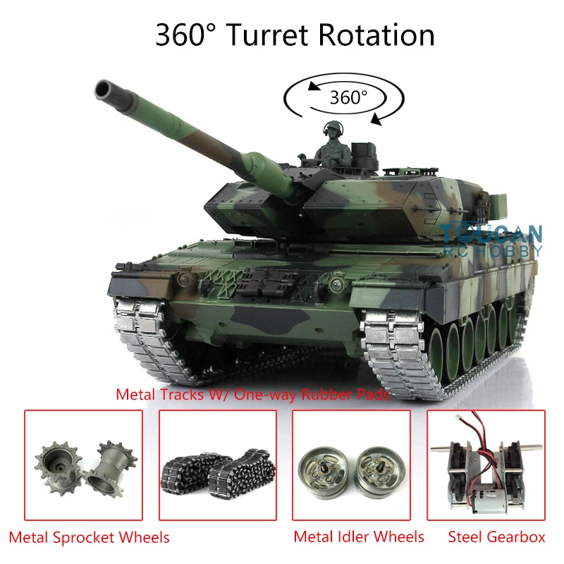 Радиоуправляемый танк Heng Long в масштабе 1/16 Panzer 7,0 Leopard2A6 RTR RC Tank 3889 с 360 ° Металлические гусеницы турели TH17584
Радиоуправляемый танк Heng Long в масштабе 1/16 Panzer 7,0 Leopard2A6 RTR RC Tank 3889 с 360 ° Металлические гусеницы турели TH17584