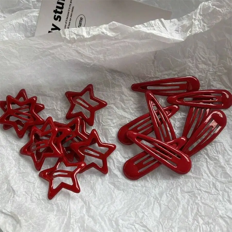 Street 10pcs/Set Women's Red Oil Drop, Star, Waterdrop Pattern Back Head Hair Clips, Suitable For Daily, Home, Commuting And College Outfit Decoration, Simple And Cute Style Claw Clips Hair Claws Hair Barrettes, School Stuff, Hair Accessories
Street 10pcs/Set Women's Red Oil Drop, Star, Waterdrop Pattern Back Head Hair Clips, Suitable For Daily, Home, Commuting And College Outfit Decoration, Simple And Cute Style Claw Clips Hair Claws Hair Barrettes, School Stuff, Hair Accessories