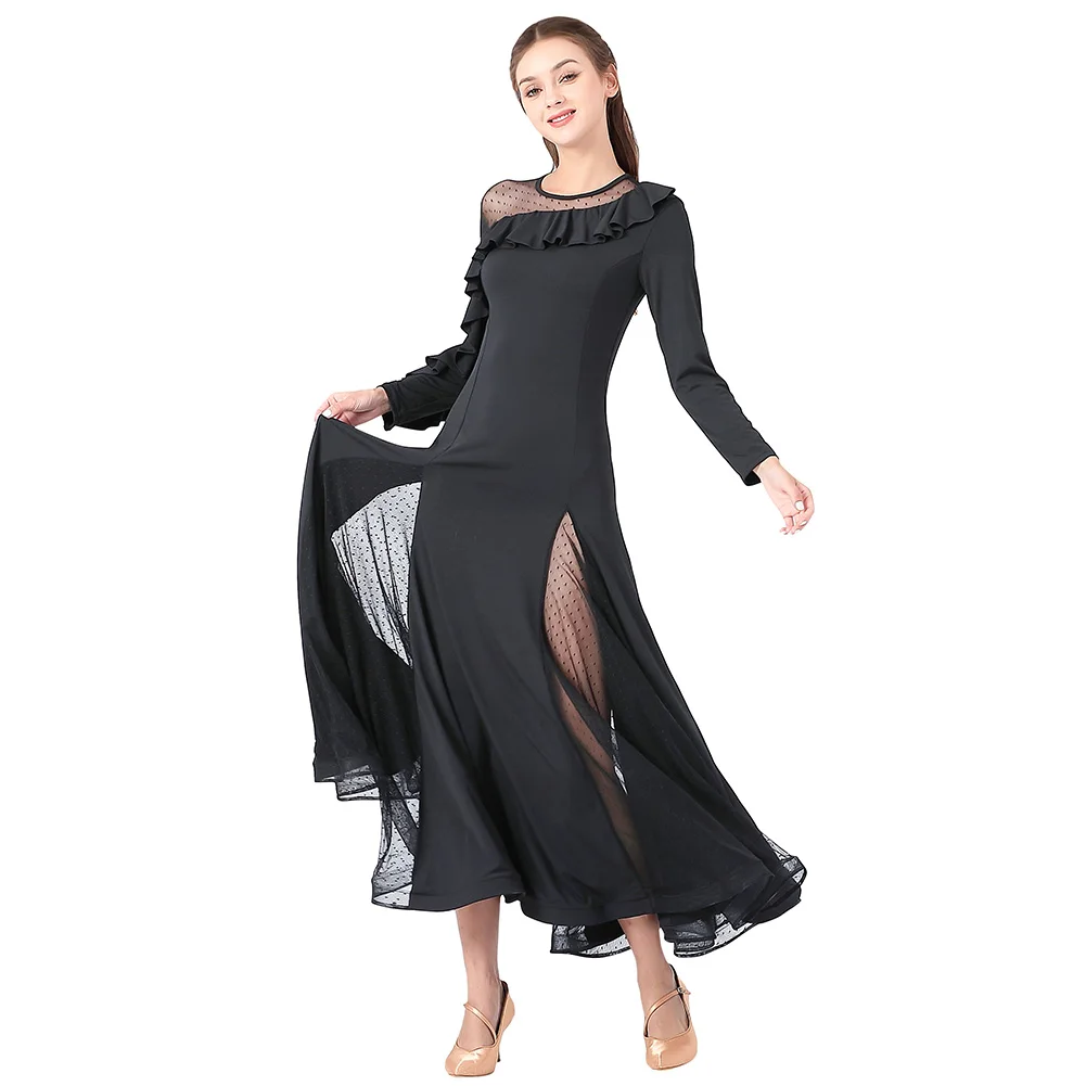 New Long Sleeves Patchwork Ballroom Dance Dress Standard Printing Competetion Training Practice Wear Stage Performance Costume
New Long Sleeves Patchwork Ballroom Dance Dress Standard Printing Competetion Training Practice Wear Stage Performance Costume