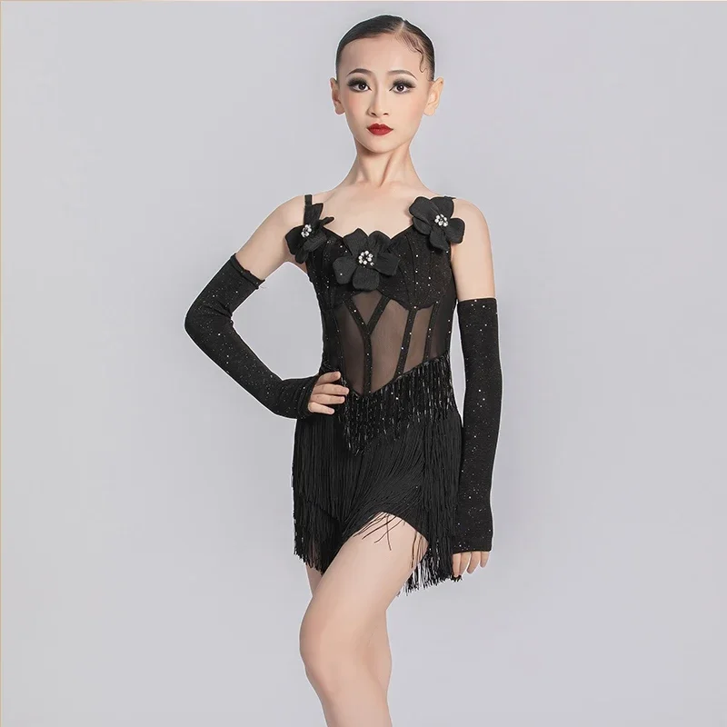 Kid's Latin Dance Costume Salsa Samba Practice Clothes Girls Competition Performance Dress Black Sling Dresses Stage Set XH1923
Kid's Latin Dance Costume Salsa Samba Practice Clothes Girls Competition Performance Dress Black Sling Dresses Stage Set XH1923