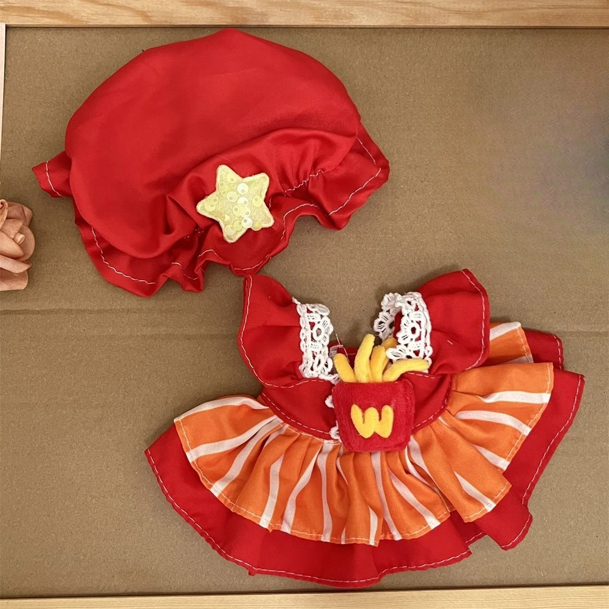 【 McDonald Beibei 】20 cm cotton doll dress, skirt set, cute plush doll costume change
【 McDonald Beibei 】20 cm cotton doll dress, skirt set, cute plush doll costume change
