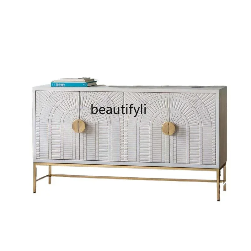 American solid wood dining side cabinet light luxury living room TV cabinet porch storage partition cabinet
American solid wood dining side cabinet light luxury living room TV cabinet porch storage partition cabinet