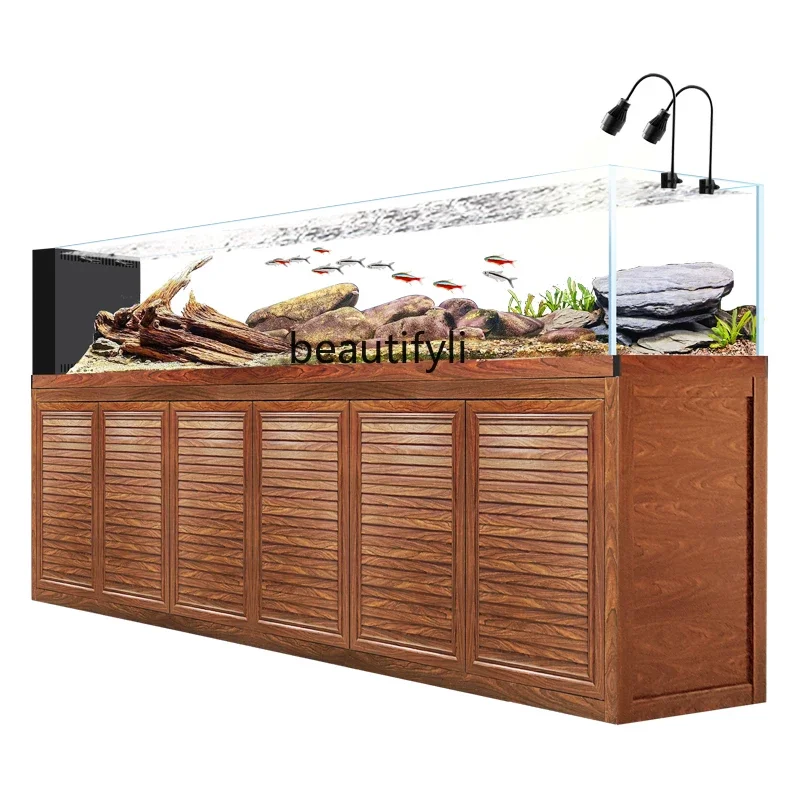 New Chinese stream tank new gold crystal ultra-white glass ecological water-free bottom filter living room
New Chinese stream tank new gold crystal ultra-white glass ecological water-free bottom filter living room