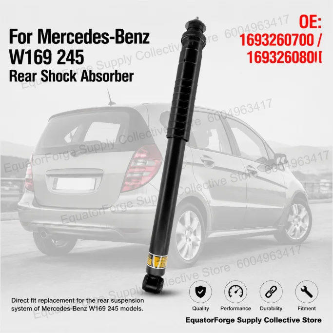 Comfort Ride High Stability Direct Fit Rear Shock Absorber for Mercedes-Benz W169 245 - OE 1693260700 / 1693260800
Comfort Ride High Stability Direct Fit Rear Shock Absorber for Mercedes-Benz W169 245 - OE 1693260700 / 1693260800
