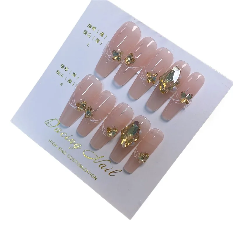 *Spring new wearing nail finished fake nail diamond high sense pure handmade European nail patch
*Spring new wearing nail finished fake nail diamond high sense pure handmade European nail patch