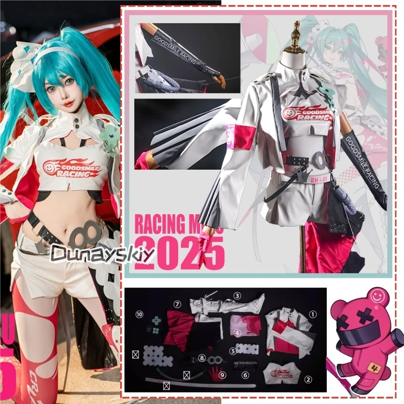 Оригинальный женский гоночный костюм GOODSMILE RACING TeamUKYO Mikuuu 2025 года, сексуальный светоотражающий костюм для косплея на Хэллоуин
Оригинальный женский гоночный костюм GOODSMILE RACING TeamUKYO Mikuuu 2025 года, сексуальный светоотражающий костюм для косплея на Хэллоуин