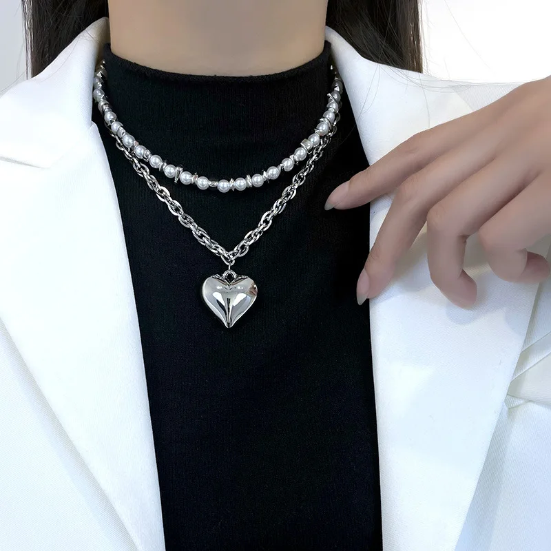 Love Shaped Interwoven Pearl Thorn Necklace Double Layered And Layered For A Fashionable Look For Ladies Korean Style Accessory
Love Shaped Interwoven Pearl Thorn Necklace Double Layered And Layered For A Fashionable Look For Ladies Korean Style Accessory