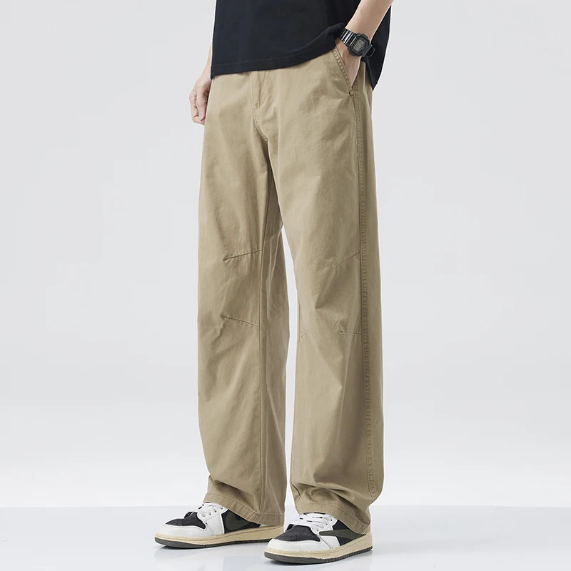 Men's Casual Loose Fit Pure Cotton Straight Leg Long Pants Summer Thin Model Workwear Trendy Brand Spring Summer Long Trousers
Men's Casual Loose Fit Pure Cotton Straight Leg Long Pants Summer Thin Model Workwear Trendy Brand Spring Summer Long Trousers