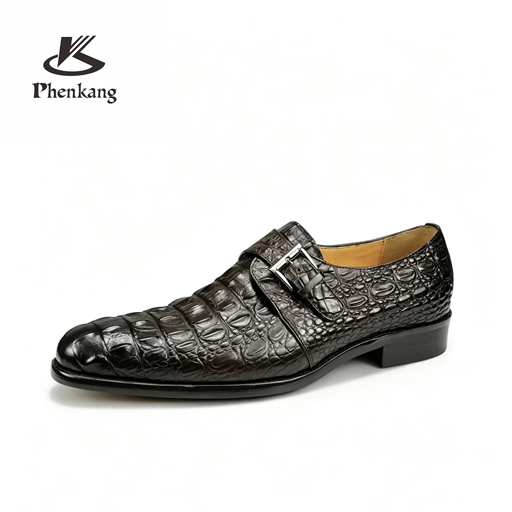 Men's Genuine Crocodile Texture Monk Strap Dress Shoes Formal Pointed Toe Leather Business Oxford Shoes for Party Wedding Office
Men's Genuine Crocodile Texture Monk Strap Dress Shoes Formal Pointed Toe Leather Business Oxford Shoes for Party Wedding Office