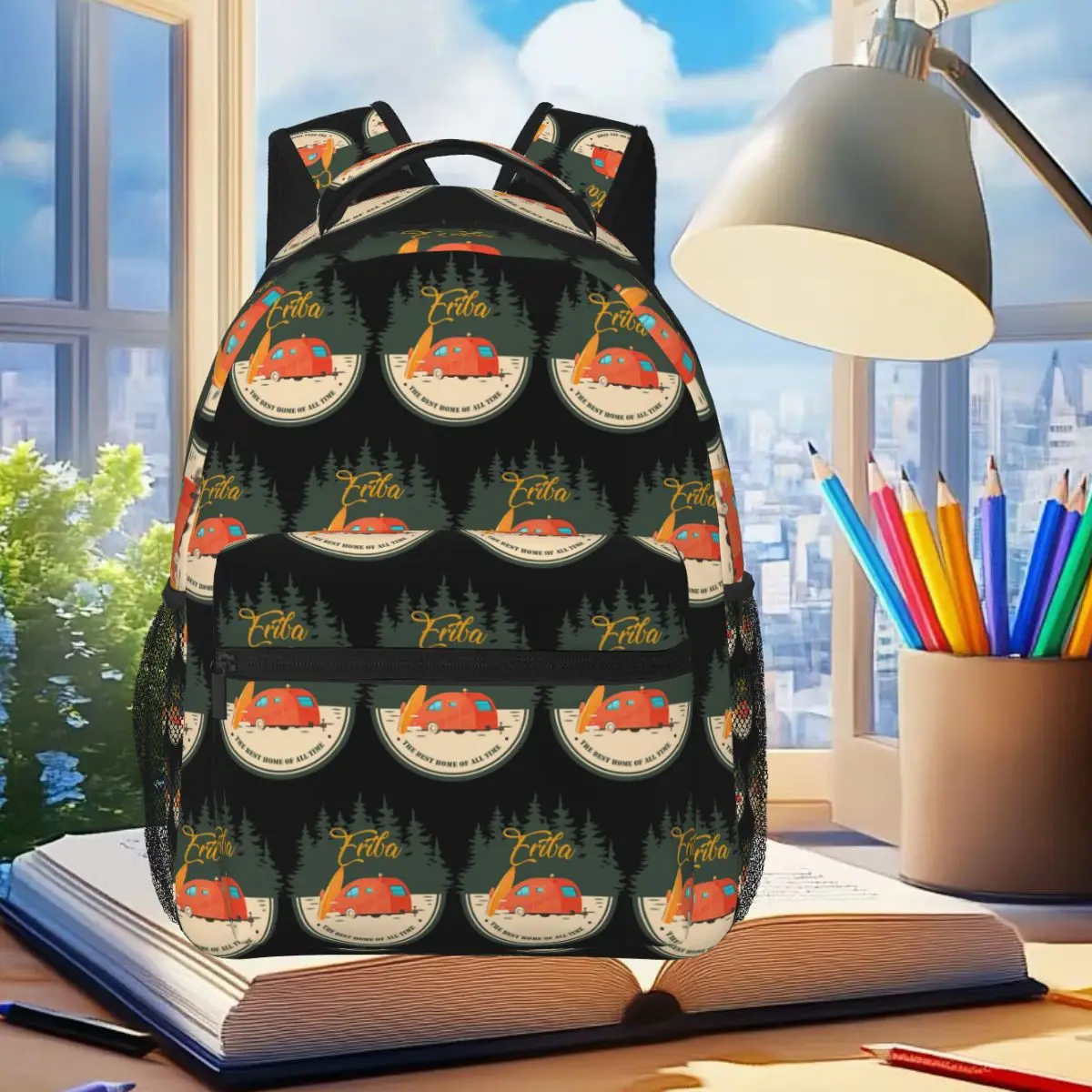 Eriba Caravan Orange Backpack Student Boys Girls BookBag Kids School Bag Laptop Shoulder Bags for Men Women
Eriba Caravan Orange Backpack Student Boys Girls BookBag Kids School Bag Laptop Shoulder Bags for Men Women