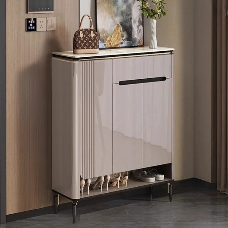 Light luxury entrance shoe cabinet with high gloss and large capacity for fashionable home decoration and shoe cabinet storage
Light luxury entrance shoe cabinet with high gloss and large capacity for fashionable home decoration and shoe cabinet storage