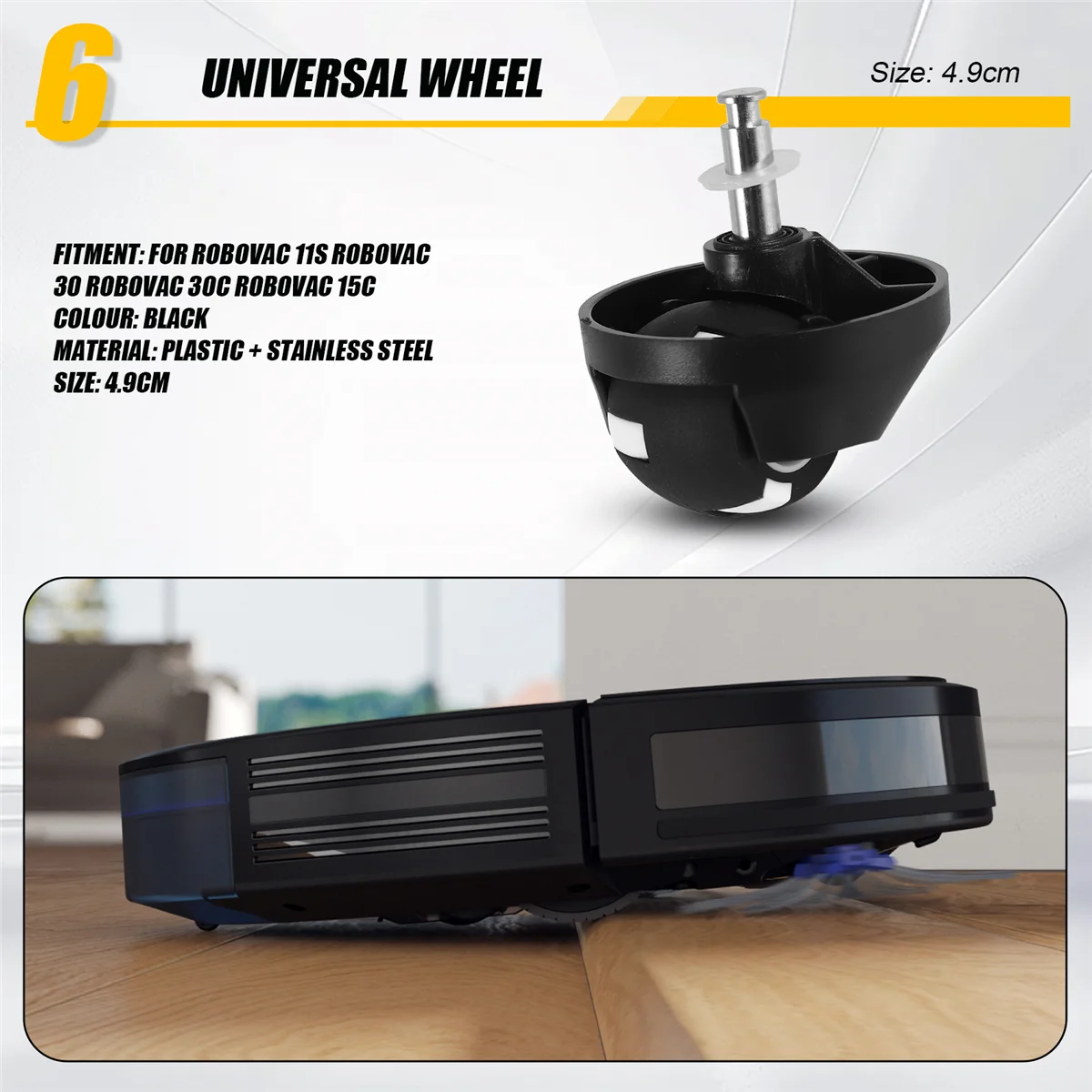 Качество! Универсальное колесо для Anker Eufy Robovac 11S 30 30C 15C 12 25C 35C, запасные части для робота-пылесоса
Качество! Универсальное колесо для Anker Eufy Robovac 11S 30 30C 15C 12 25C 35C, запасные части для робота-пылесоса