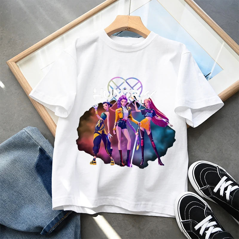 KPop Demon Hunters T-shirt Boys Girls Fashion Cartoon Short Sleeves Children's Anime Casual Cotton Tee Kid Home Clothes Top Gift
KPop Demon Hunters T-shirt Boys Girls Fashion Cartoon Short Sleeves Children's Anime Casual Cotton Tee Kid Home Clothes Top Gift