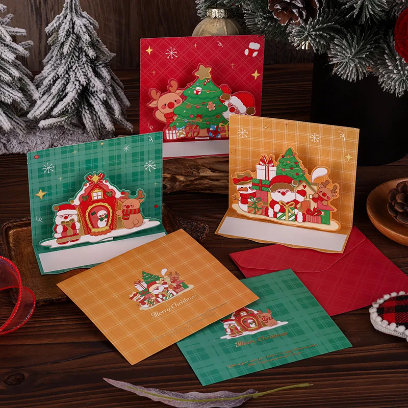 Creative Christmas Stamping Stereo Greeting Cards Large Card Set Individually Wrapped with Stamped Envelopes
Creative Christmas Stamping Stereo Greeting Cards Large Card Set Individually Wrapped with Stamped Envelopes